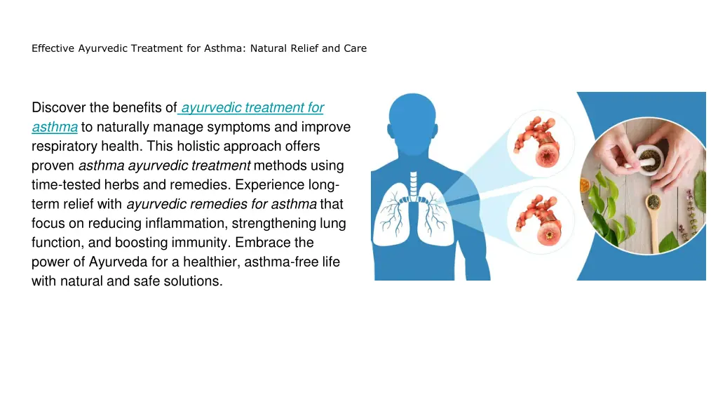 effective ayurvedic treatment for asthma natural