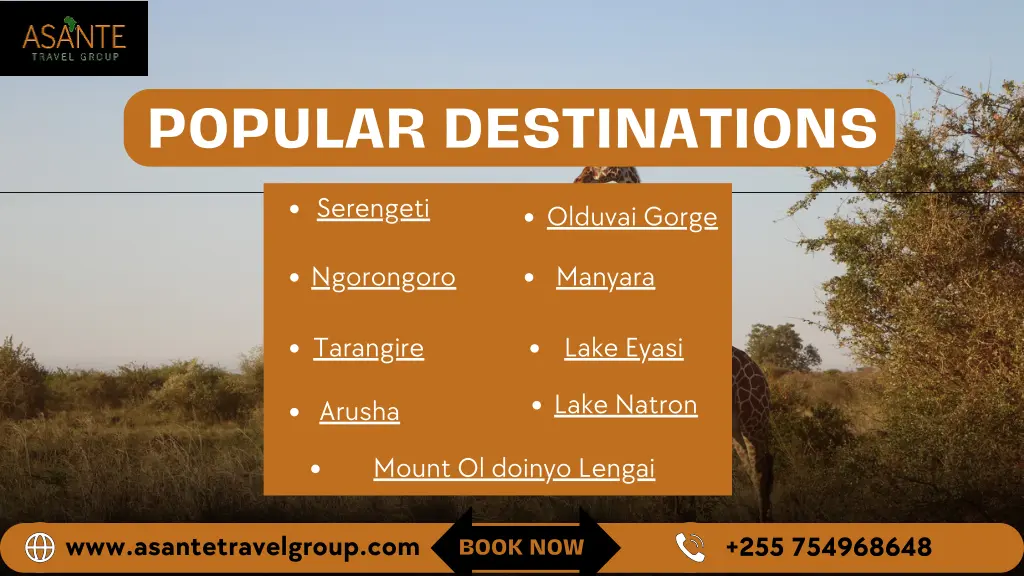 popular destinations