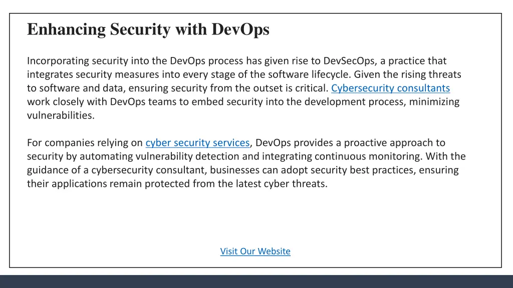 enhancing security with devops