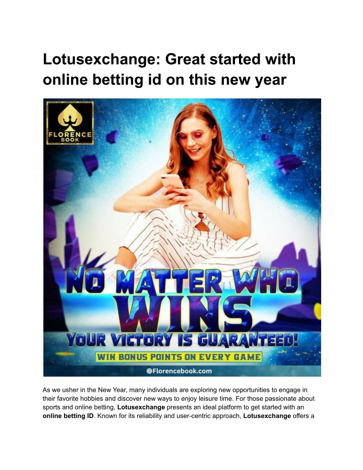 lotusexchange great started with online betting