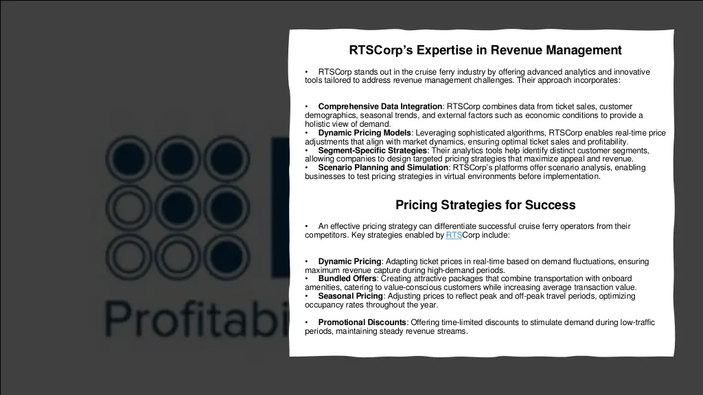 rtscorp s expertise in revenue management