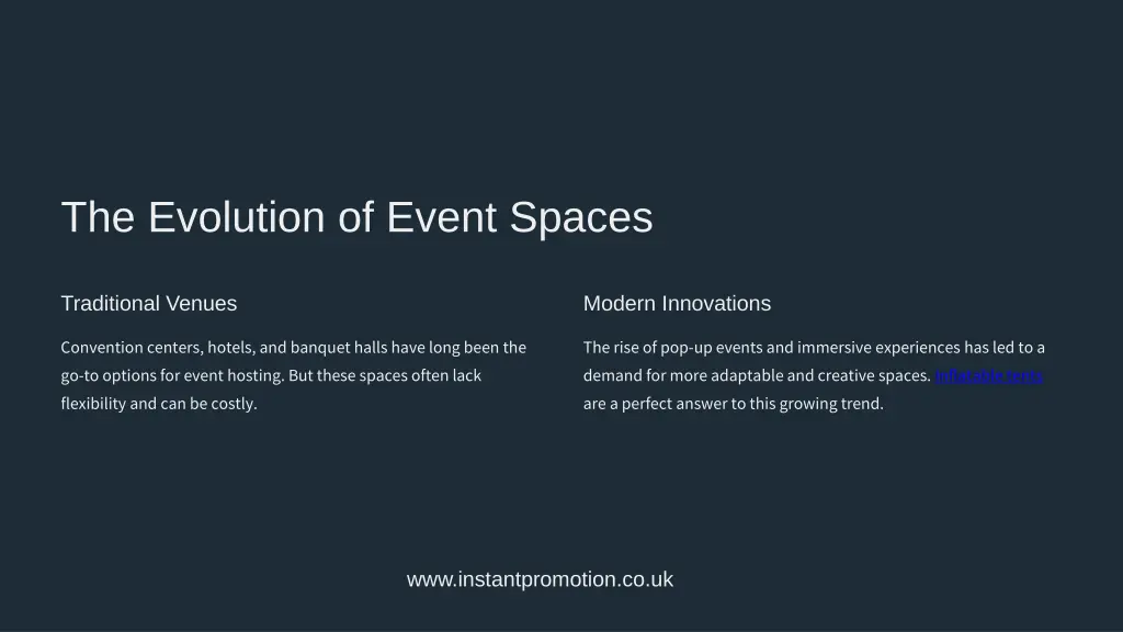 the evolution of event spaces