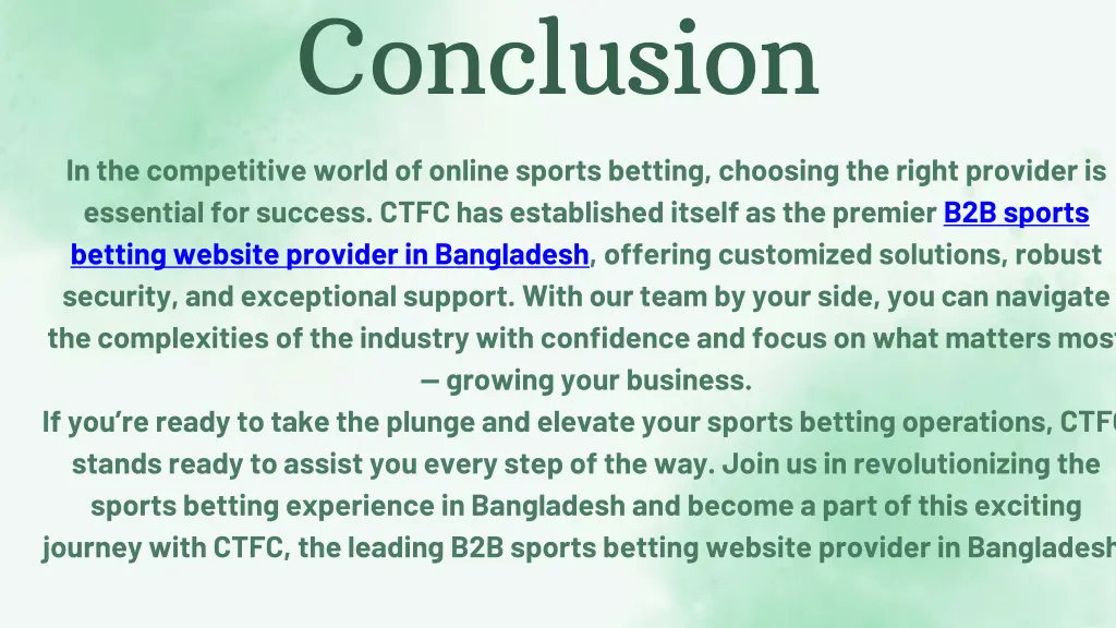 conclusion