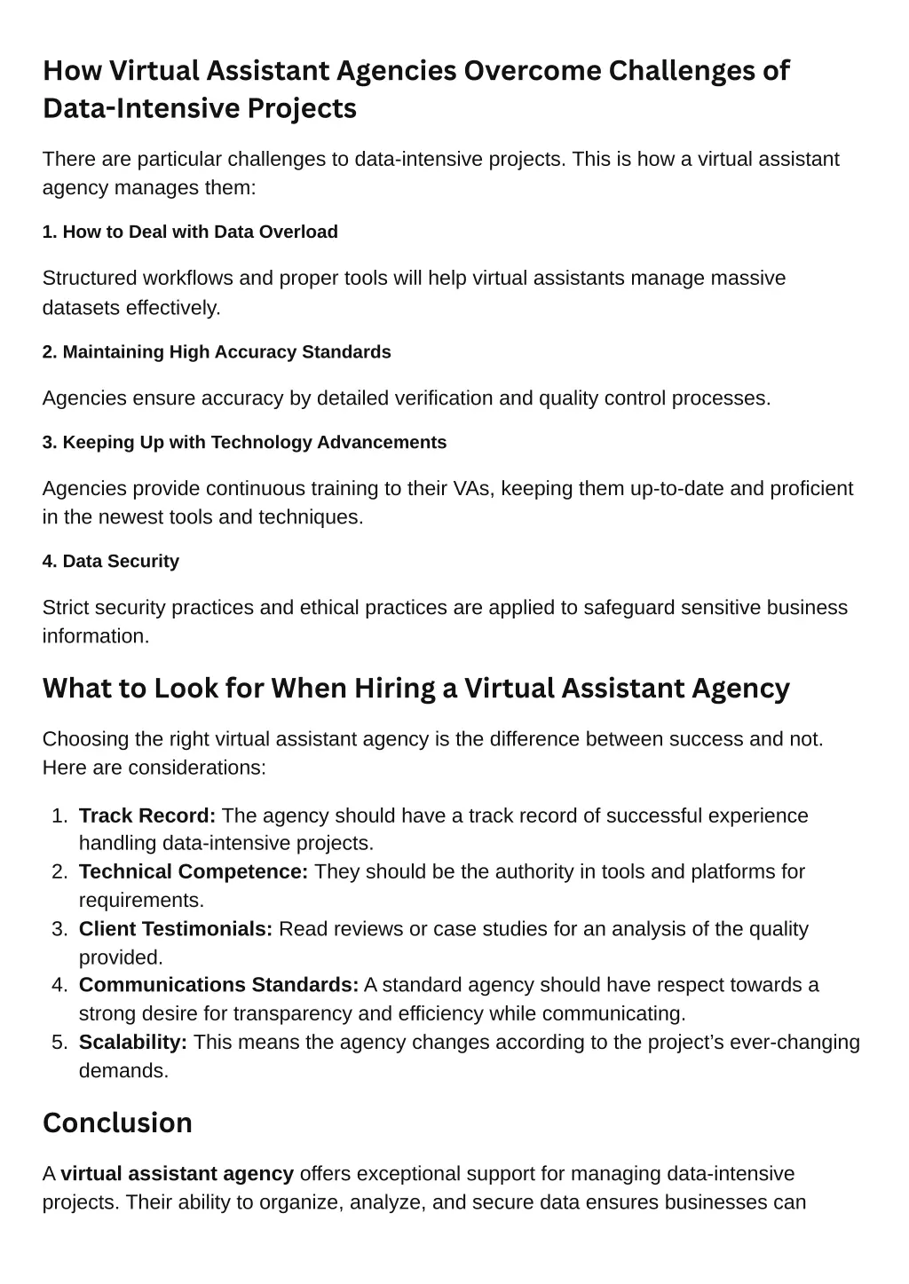 how virtual assistant agencies overcome