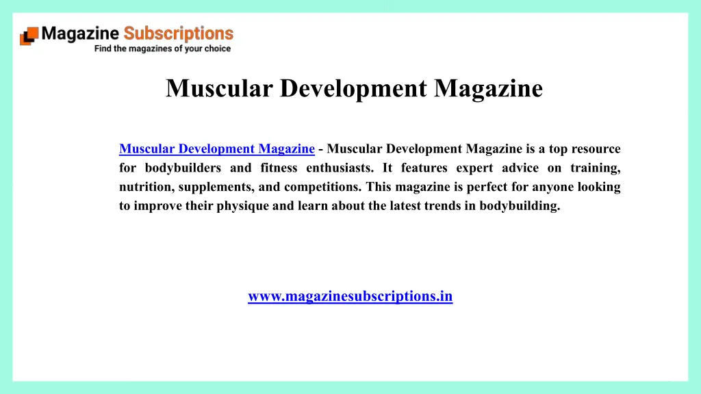 muscular development magazine