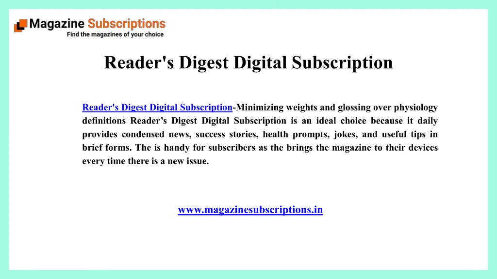 reader s digest digital subscription