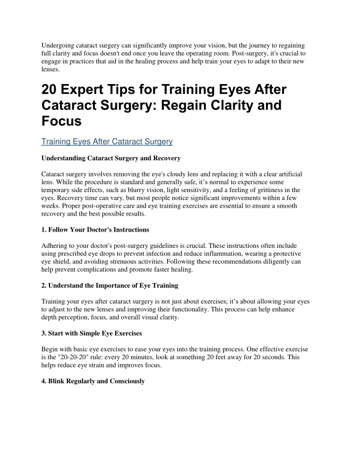 undergoing cataract surgery can significantly