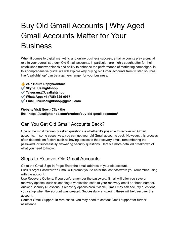 buy old gmail accounts why aged gmail accounts