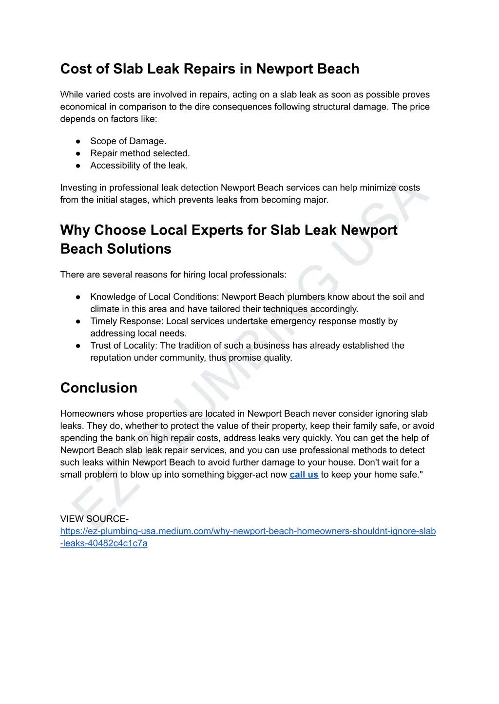 cost of slab leak repairs in newport beach