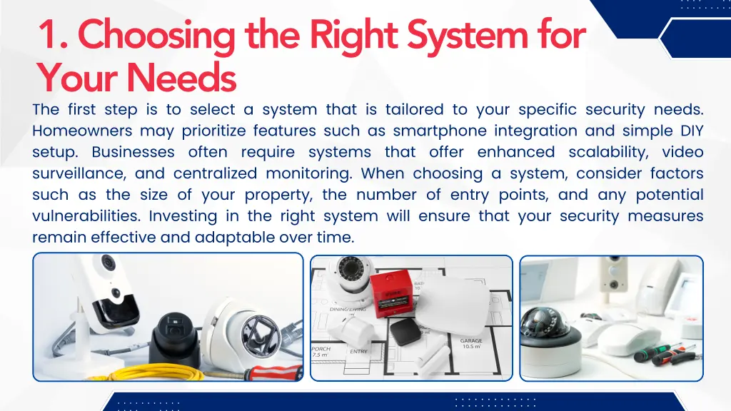 1 choosing the right system for your needs