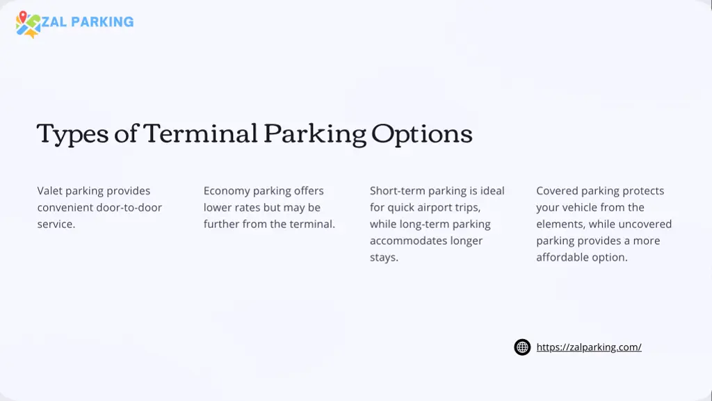 types of terminal parking options