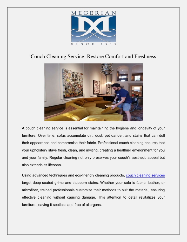 couch cleaning service restore comfort