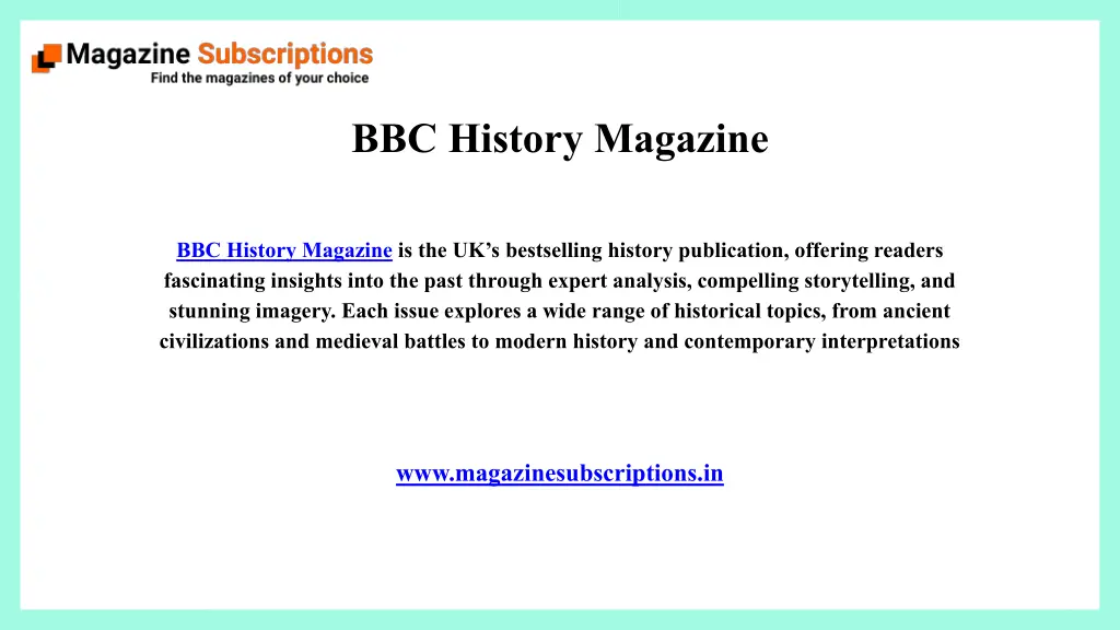 bbc history magazine