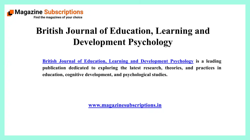 british journal of education learning