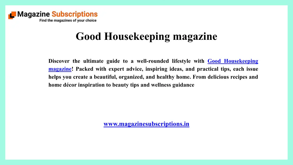 good housekeeping magazine