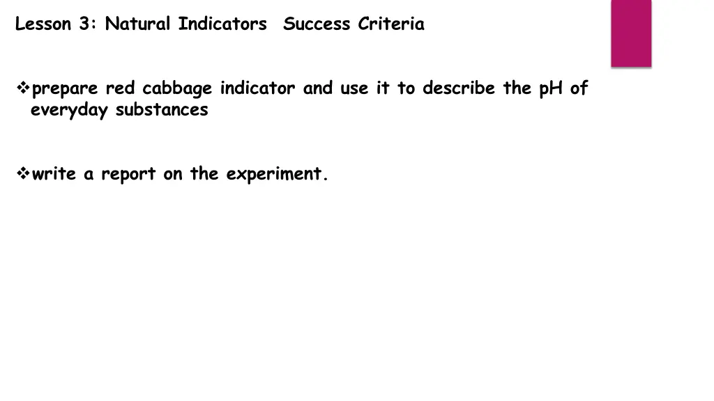 lesson 3 natural indicators success criteria