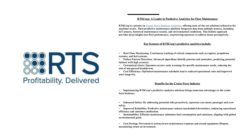 rtscorp a leader in predictive analytics