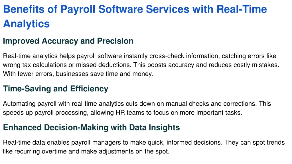 benefits of payroll software services with real