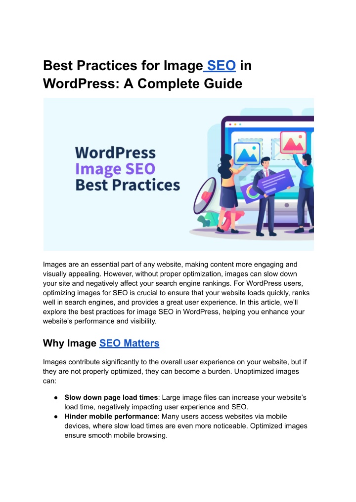 best practices for image seo in wordpress