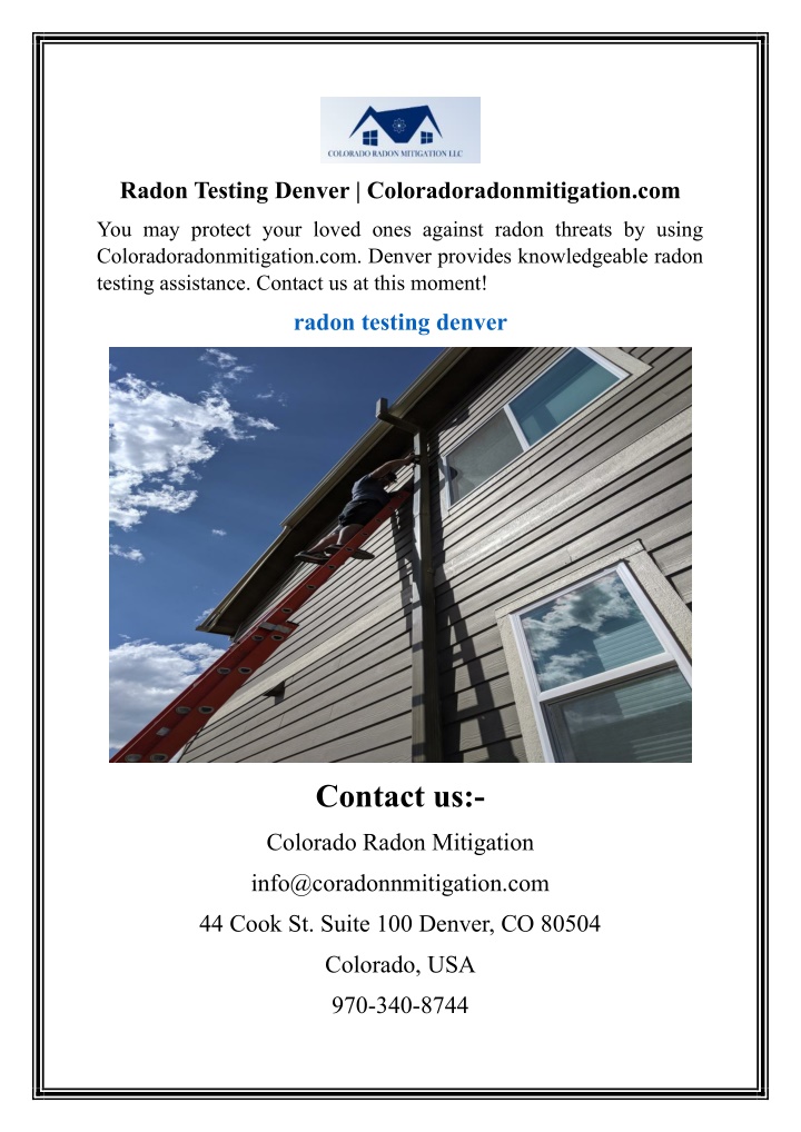 radon testing denver coloradoradonmitigation com