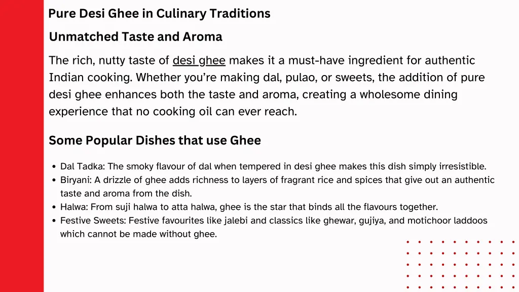 pure desi ghee in culinary traditions