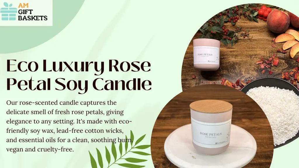 eco luxury rose petal soy candle our rose scented