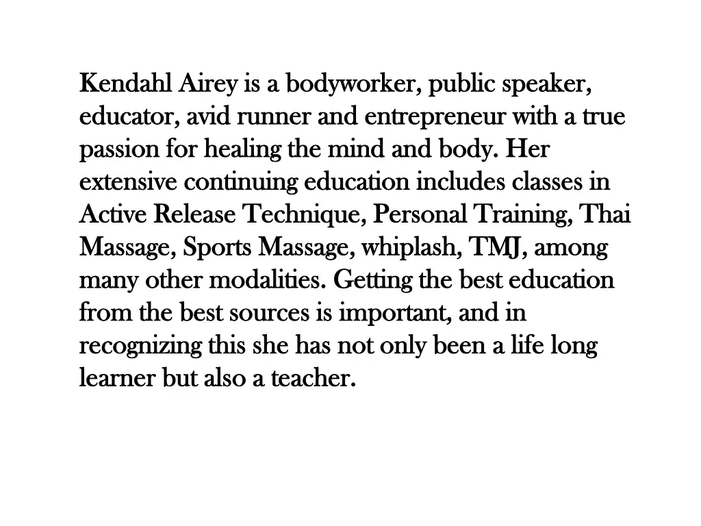 kendahl kendahl airey is a bodyworker public