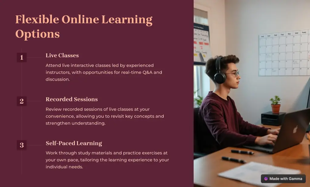 flexible online learning options