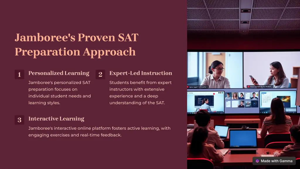 jamboree s proven sat preparation approach