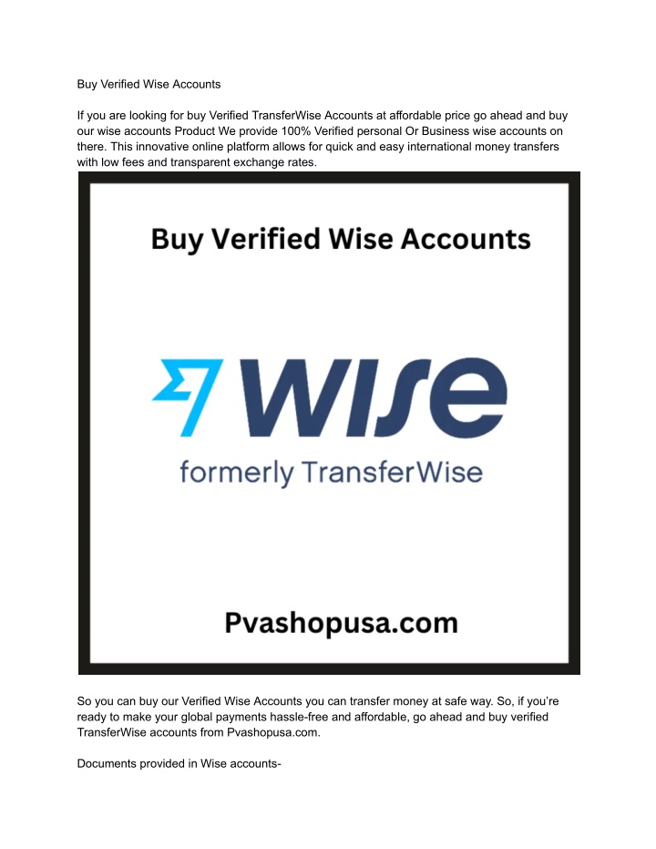 buy verified wise accounts