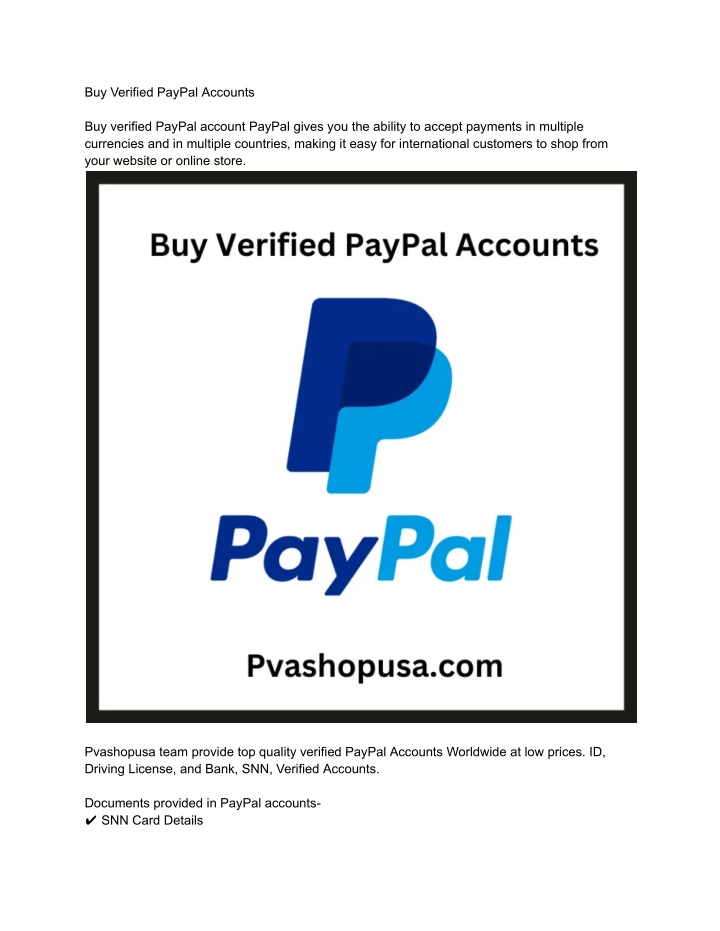 buy verified paypal accounts