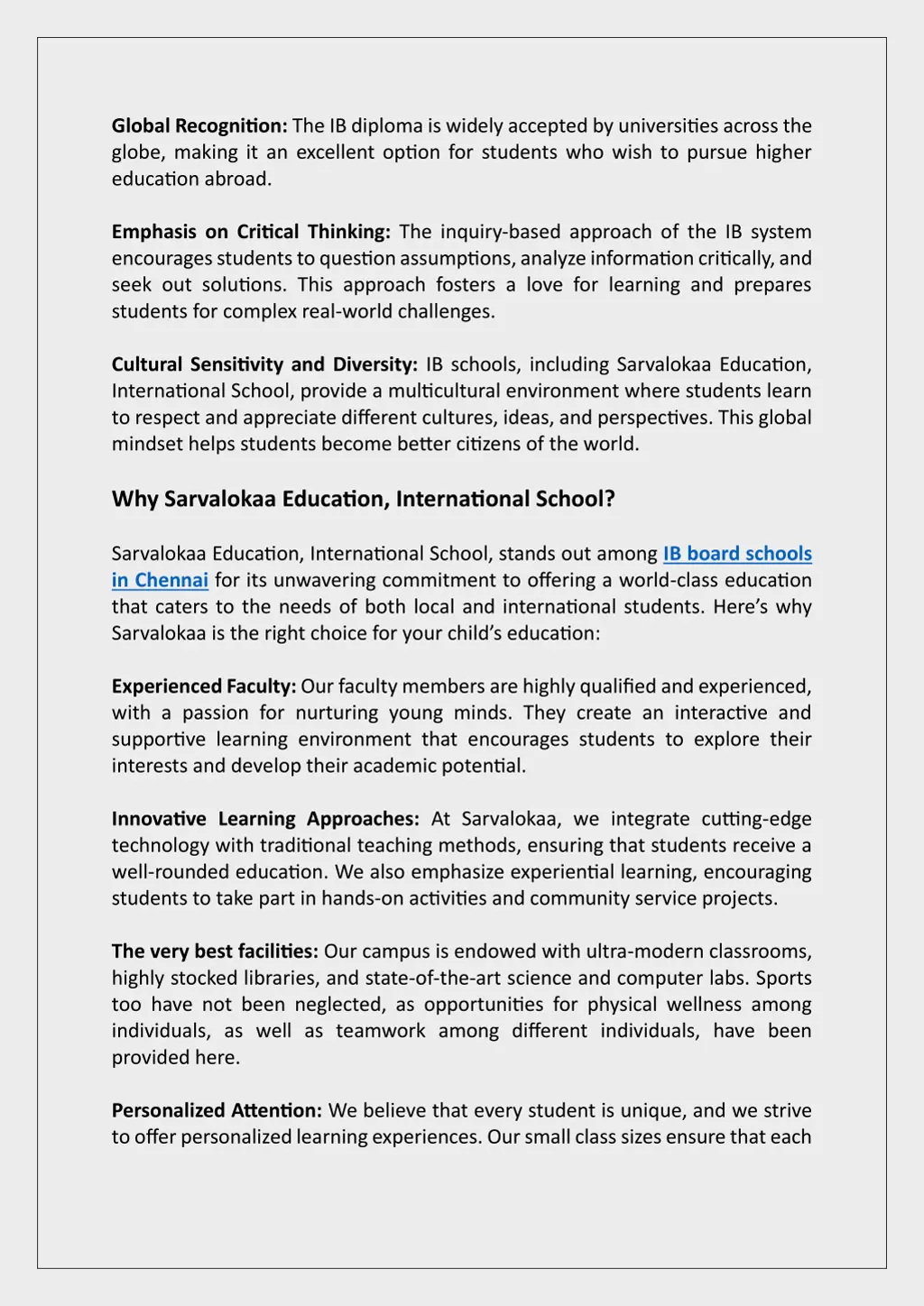 global recognition the ib diploma is widely