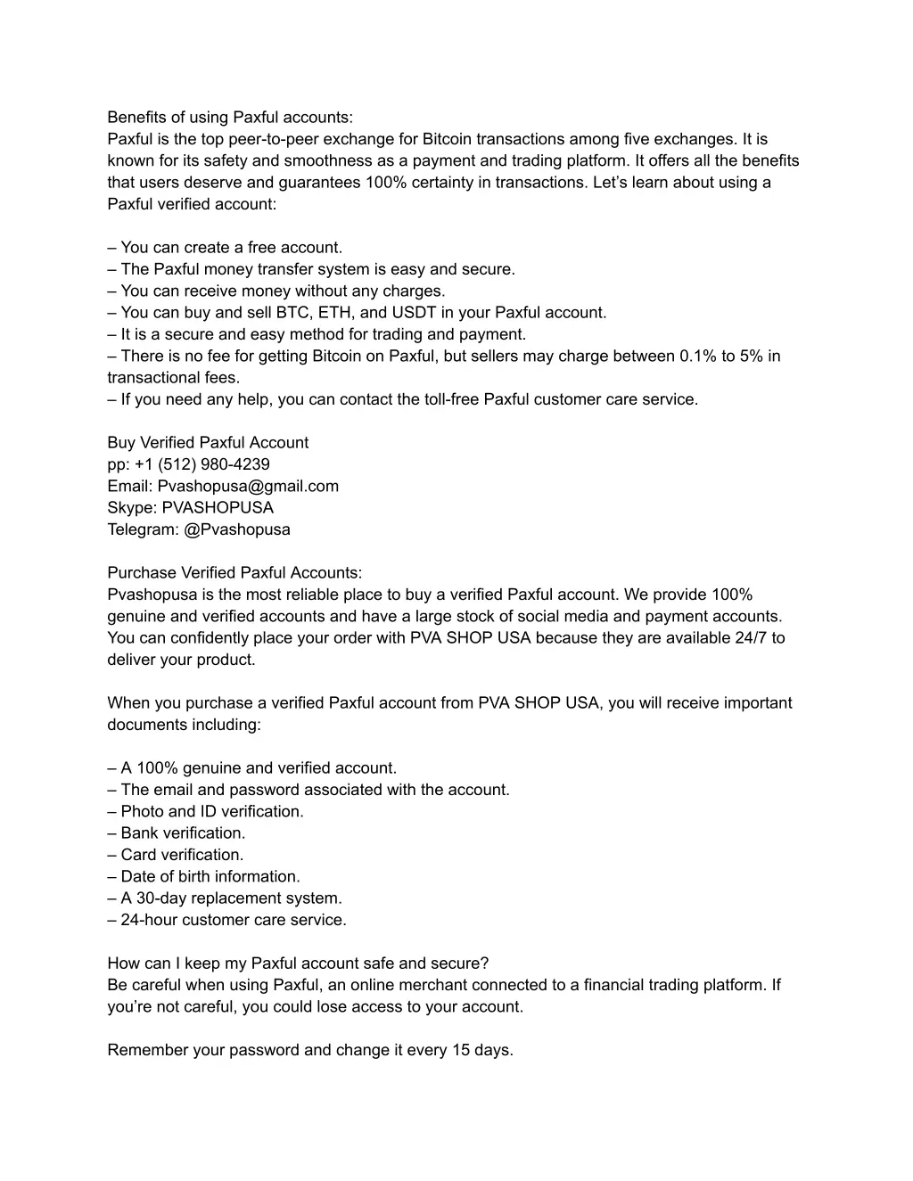 benefits of using paxful accounts paxful