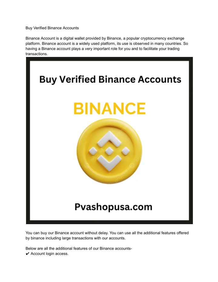buy verified binance accounts