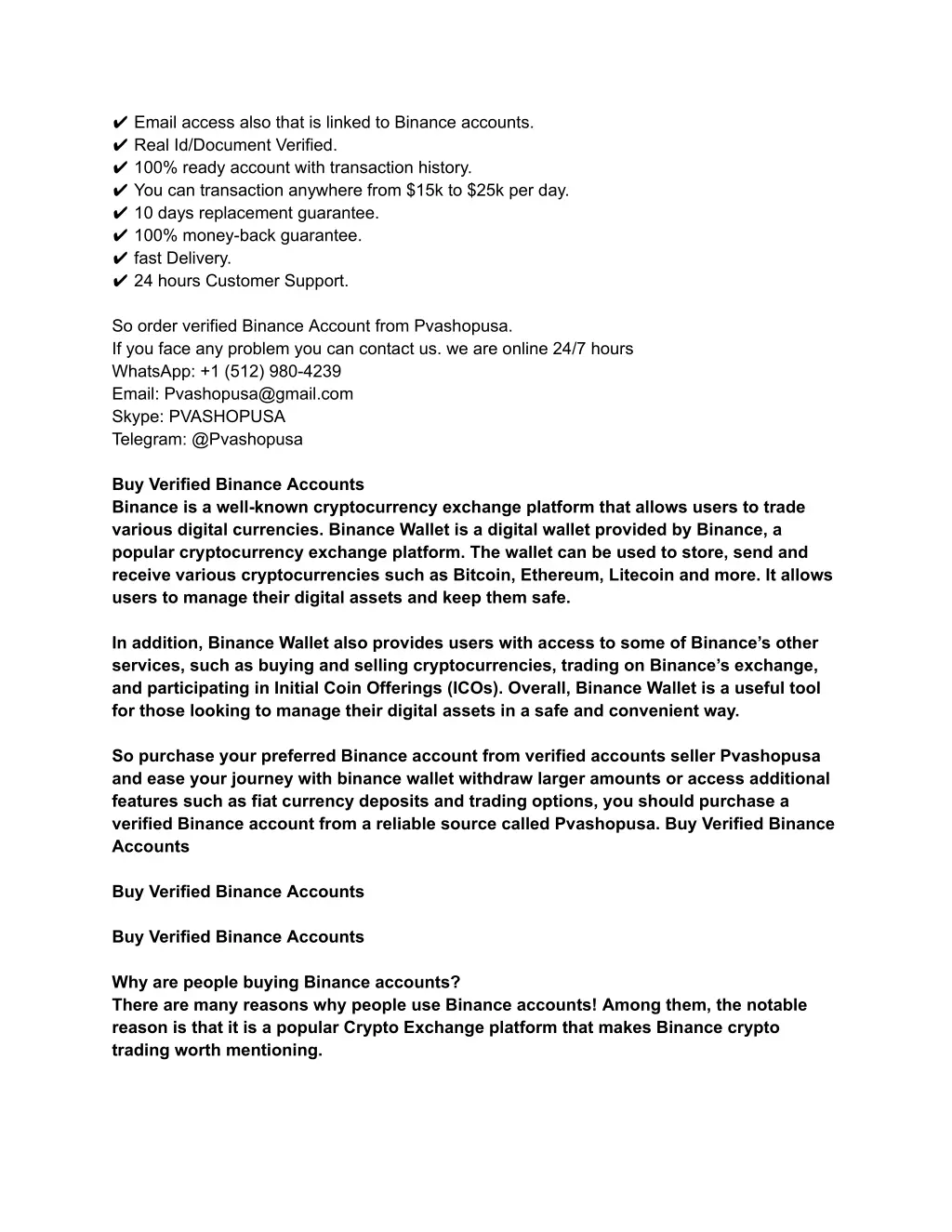 email access also that is linked to binance