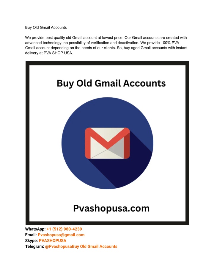 buy old gmail accounts