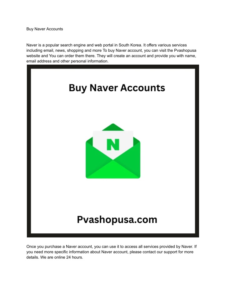 buy naver accounts