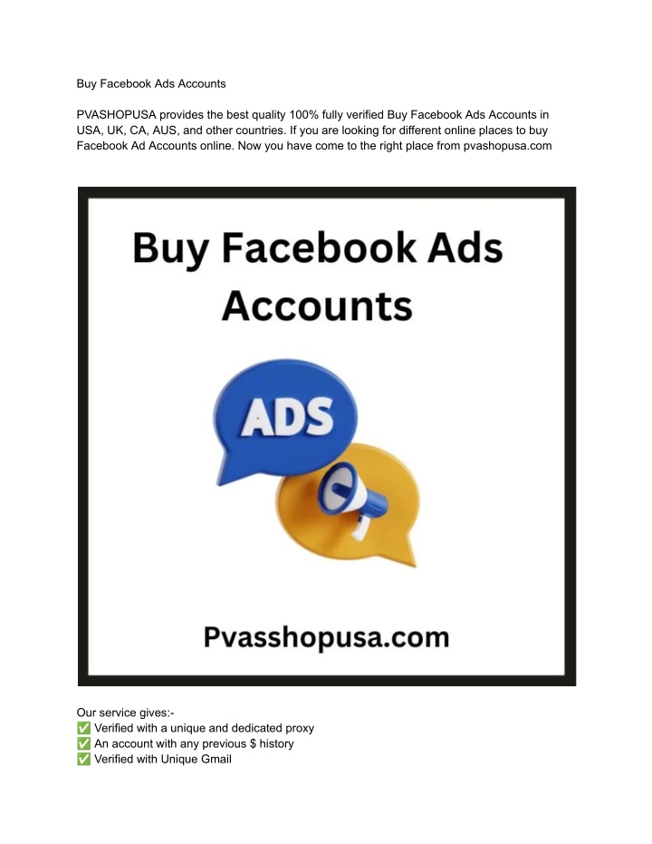 buy facebook ads accounts