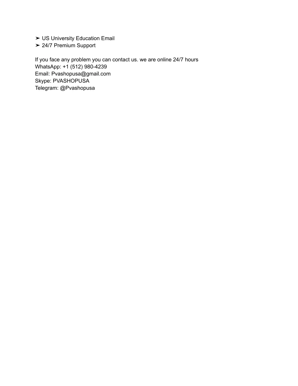 us university education email 24 7 premium support