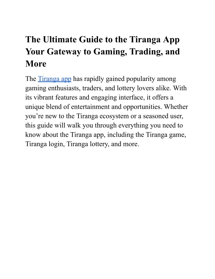 the ultimate guide to the tiranga app your