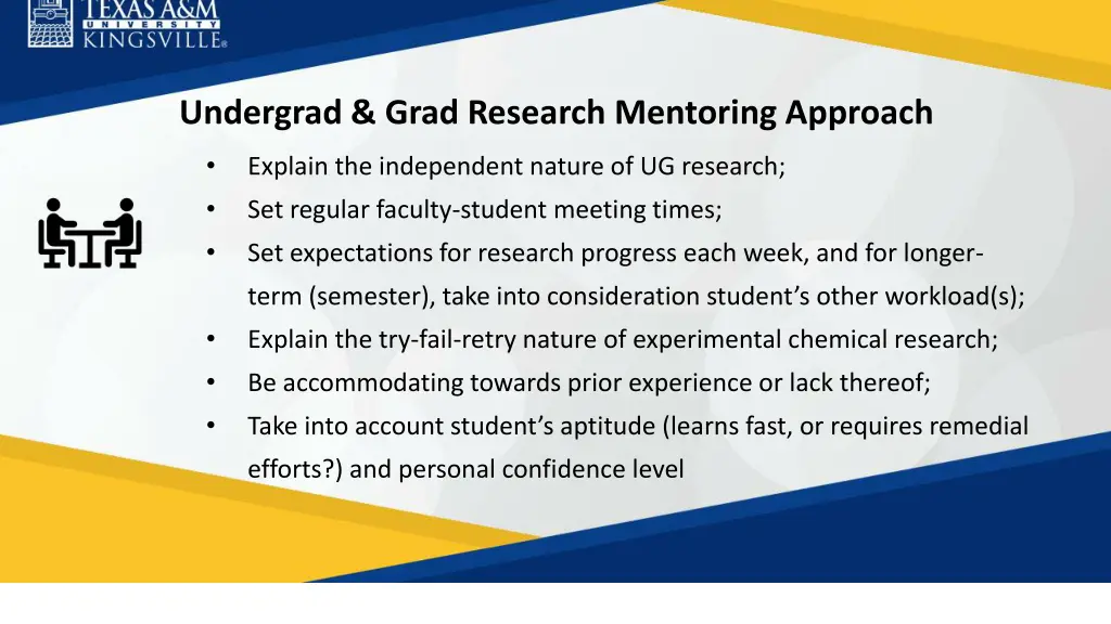 undergrad grad research mentoring approach