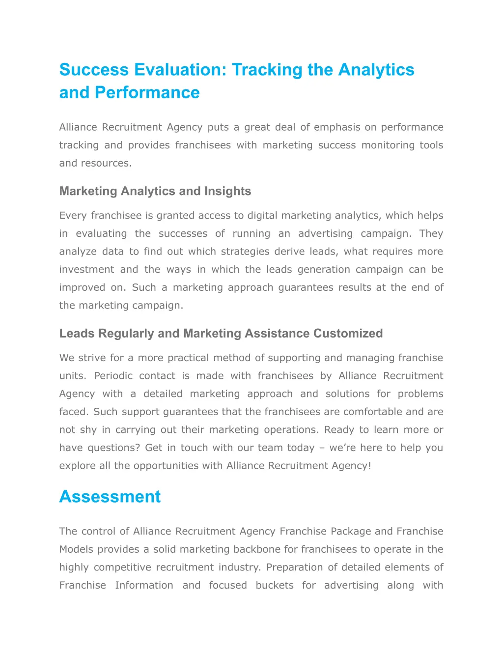success evaluation tracking the analytics