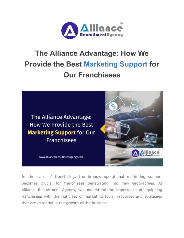 the alliance advantage how we provide the best