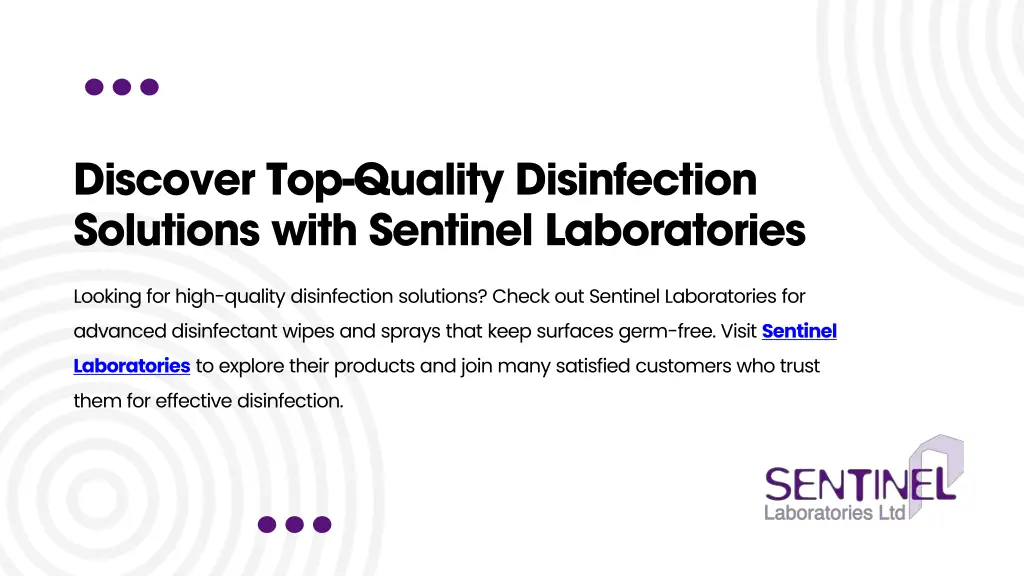 discover top quality disinfection solutions with