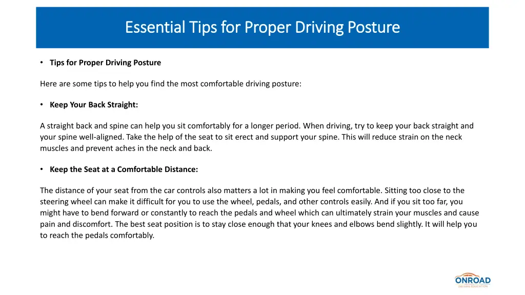 essential tips for proper driving posture 2