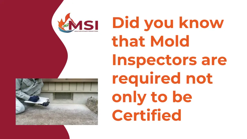 did you know that mold inspectors are required