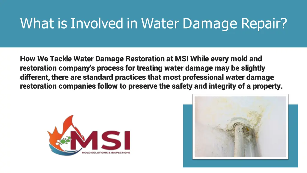 what is involved in water damage repair