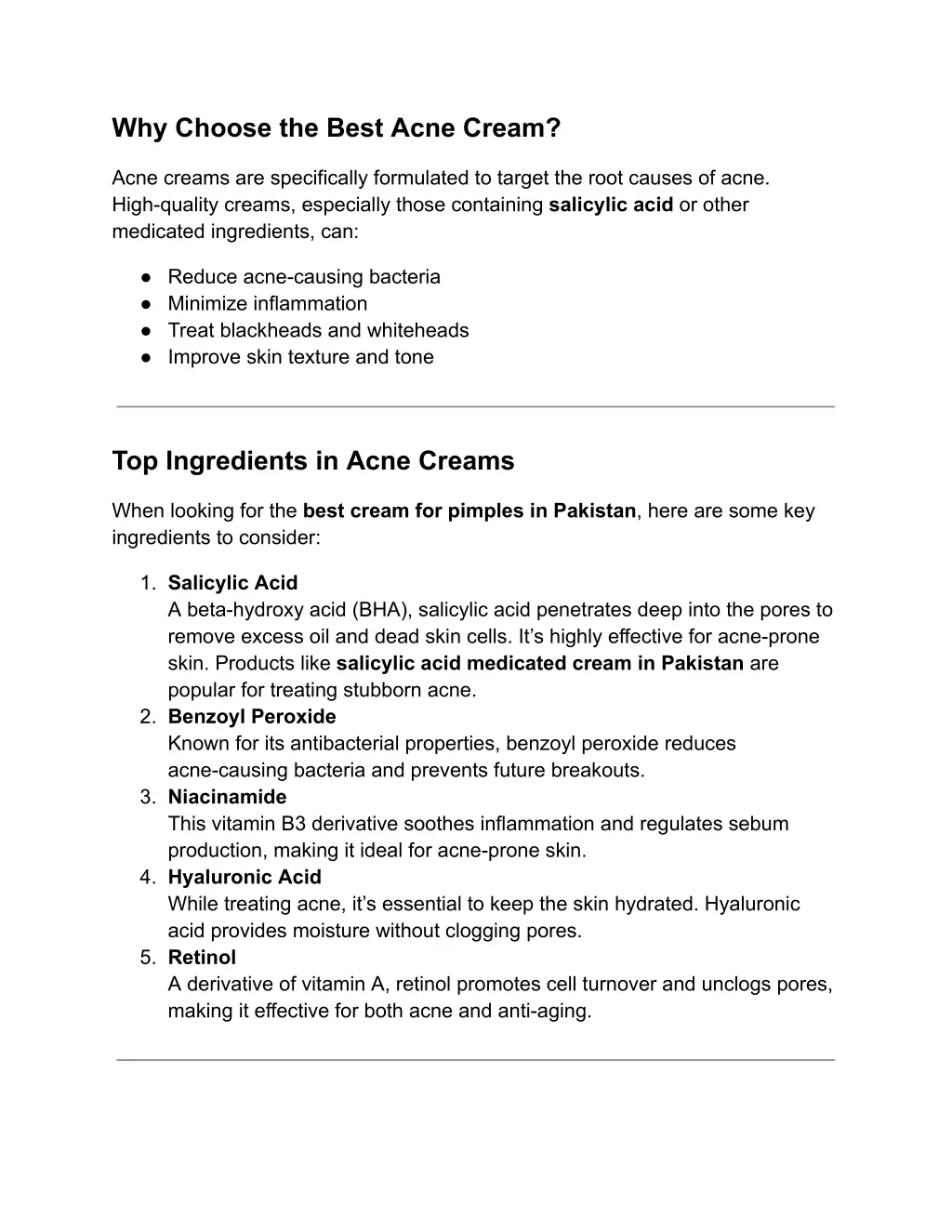 why choose the best acne cream