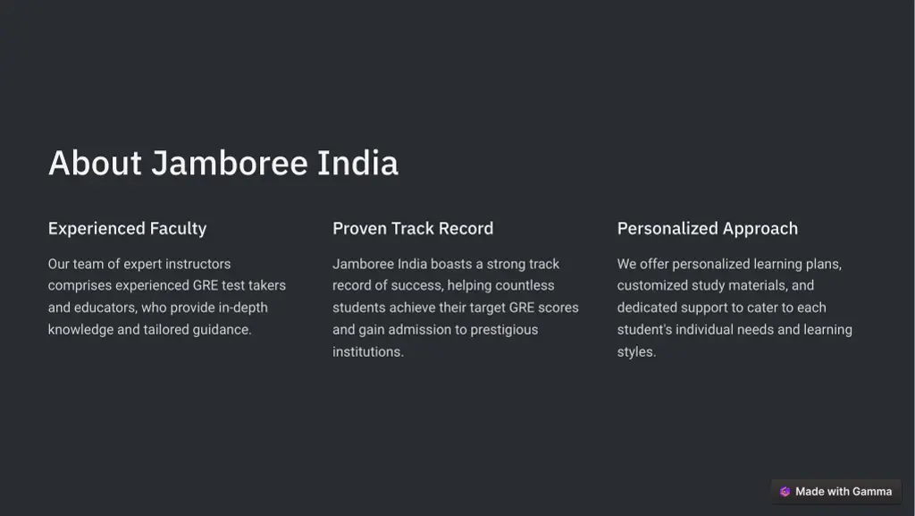 about jamboree india
