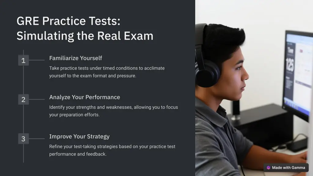 gre practice tests simulating the real exam